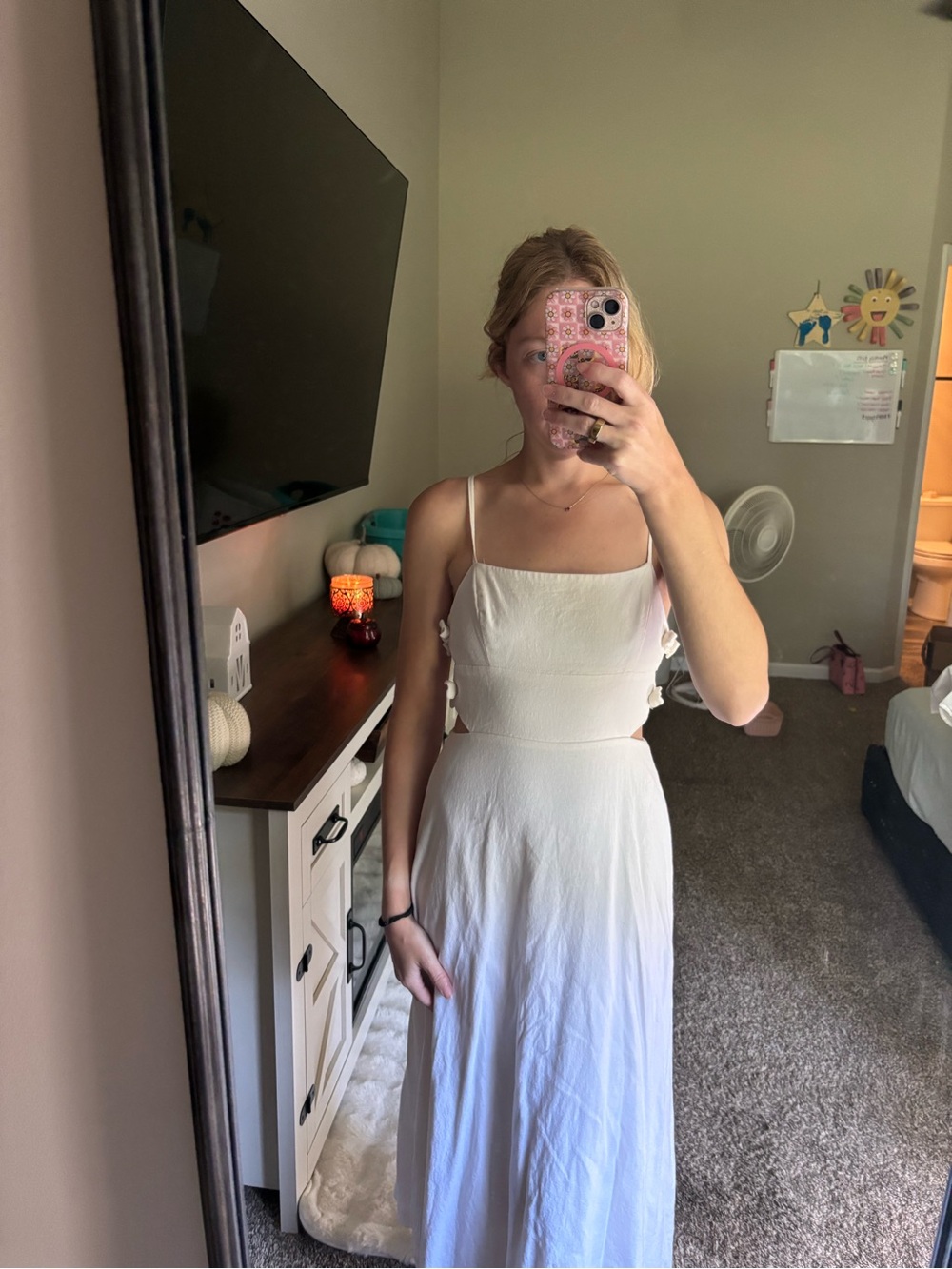 White Spaghetti-Strap Maxi Dress